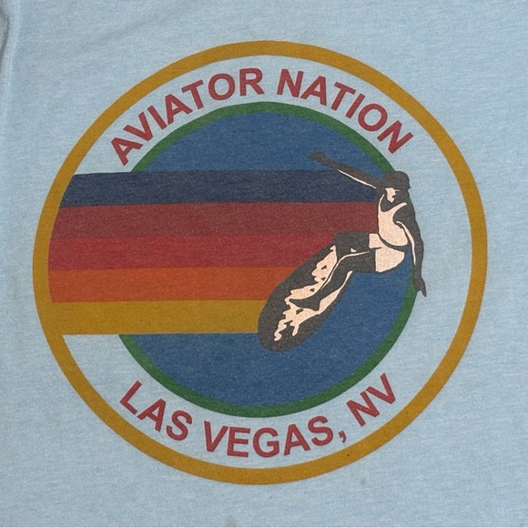 Aviator Nation Las Vegas Boyfriend Tee Blue - Picture 3 of 13